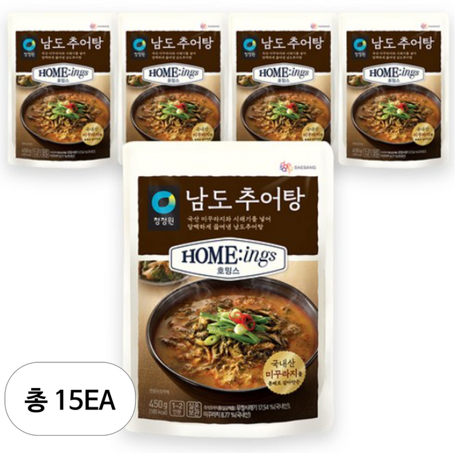 청정원 호밍스 남도추어탕, 450g, 15개