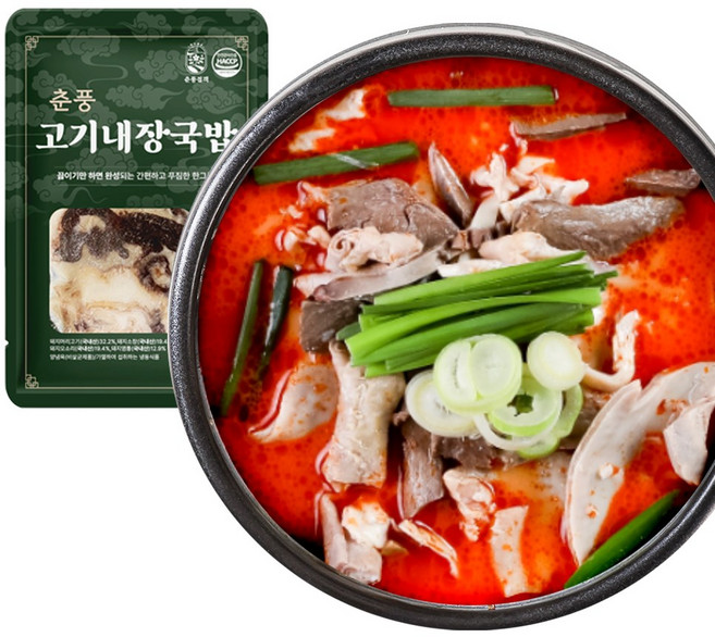 춘풍 얼큰 고기내장국밥 밀키트 냉동국 1인밀키트 혼밥국밥 내장국밥 고기국밥, 3개, 155g