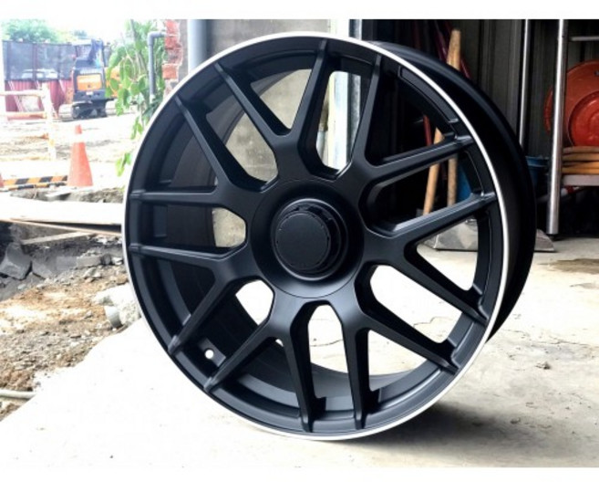 FK 鋁圈 20吋 5/112 EP10713 平光黑車邊, 1個