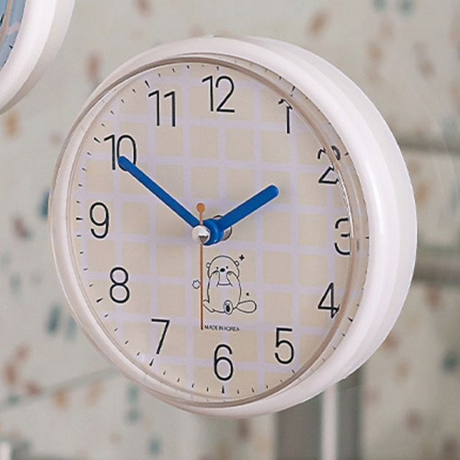 욕실 흡착식 방수 시계, 화이트바다수달