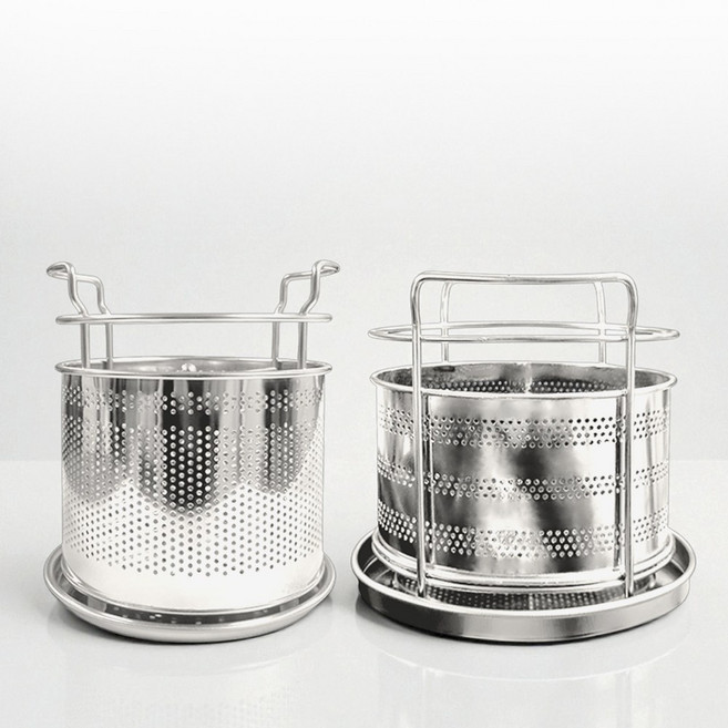 [DAMDA] 올스텐 304 물빠짐 수저통 2구 4구, 1개, 원형 4구 (대)