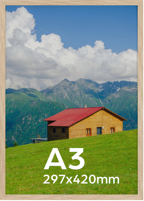 olivet 모노치 프레임 홈 인테리어 액자 PVC A3, 1개, 원목색