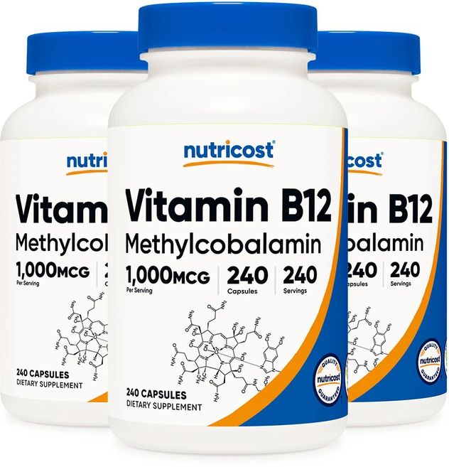 뉴트리코스트 비타민 B12 1000mcg 240캡슐 3개, 240정 - 쿠팡