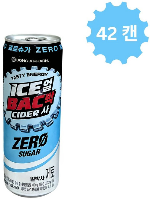 동아제약 얼박사 제로 대용량 캔, 355ml, 42개