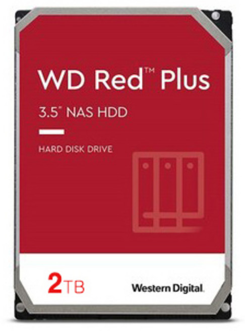 WD 2TB하드디스트 RED Plus WD20EFPX 3.5인치 NAS HDD, 2TB