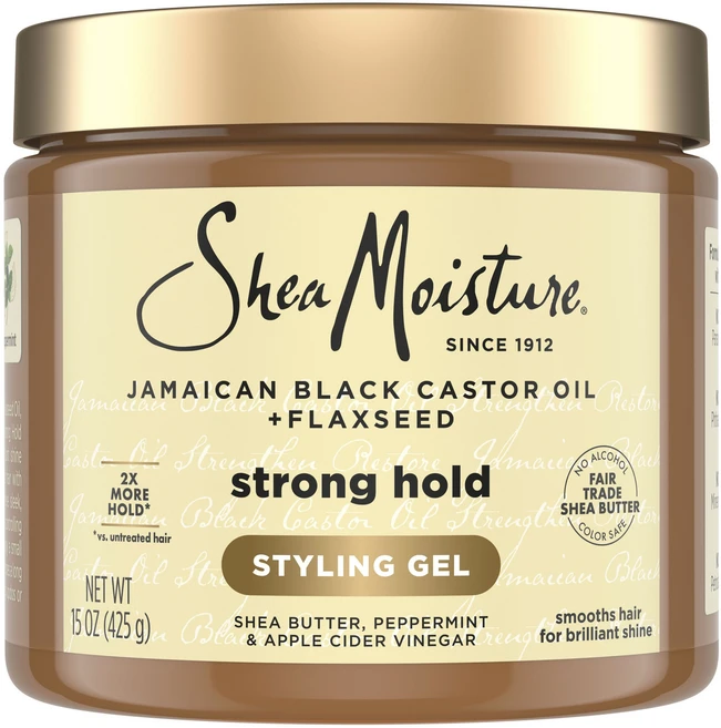 시어모이스처 자메이칸 블랙 캐스터 오일 + 플랙씨드 스트롱 홀드 스타일링 젤, 425g, 1개 - 쿠팡