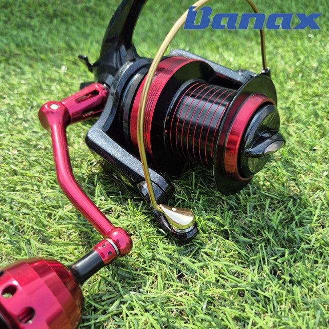 바낙스 커맨더 서프 5000C 원투낚시 전용릴 백사랑 서프 낚시 스피닝릴, 블랙 레드