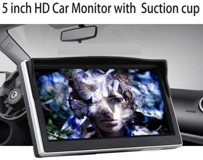 5인치 TFT LCD 모니터 HD LED 카메라 + 시가 라이터 전원을 갖춘 자동차 전면 후면 측면 뷰 시스템, 01 12V