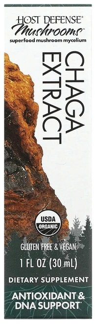 호스트 디펜스 유기농 머쉬룸 차가 엑스트랙트 차가버섯 추출물 30ml (1fl oz) 1개 - 쿠팡