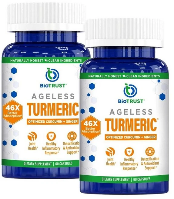 바이오 트러스트 에이지리스 터메릭 캡슐 BioTrust Ageless Turmeric, 60정, 2개 - 쿠팡