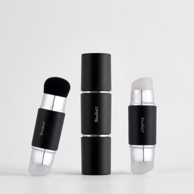 스튜디오17 듀얼 페이스 메이크업 툴, 1개, 듀얼 블러셔 브러쉬(모든제형소화)