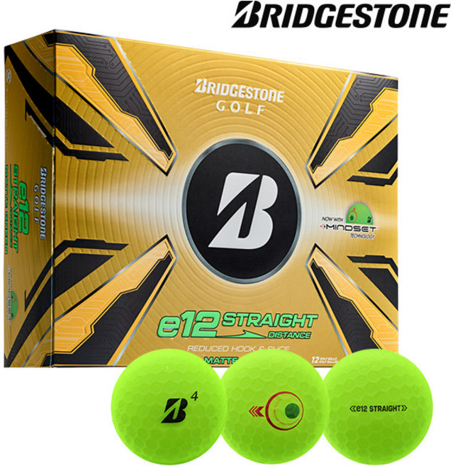 브리지스톤골프 E12 STRAIGHT 2025년 석교상사 골프공 3피스, 그린, 12개입, 1개