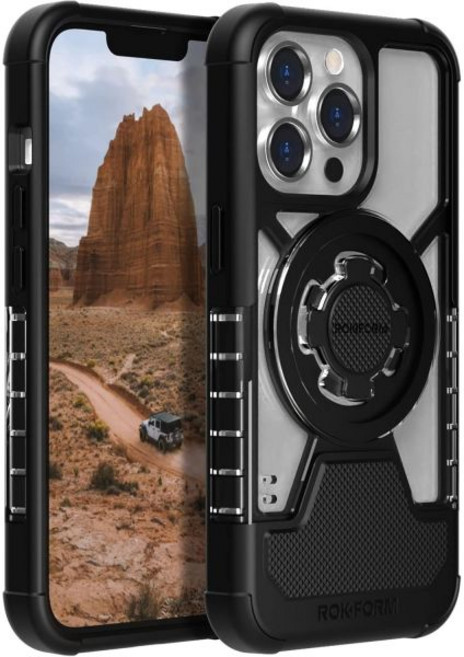 Rockform 아이폰 13 프로 맥스 케이스 Rugged Series 듀얼 마그넷 플러스 MagSafe 호환 마그네틱 보호 애플 기어 RockLock Twist Lock 포함 커