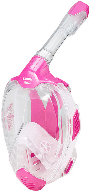 퍼니테일 피쉬아이 풀페이스 스노클링 마스크, 핑크