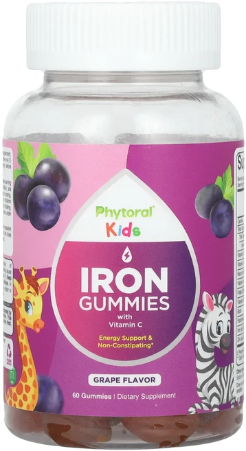Phytoral Kids 비타민C 함유 철분 구미젤리 포도 구미젤리 60개, PhytoralKids비타민C함유철분구미젤리포도구미젤리 - 쿠팡