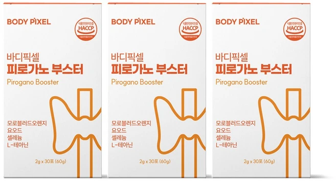 바디픽셀 피로가노 부스터, 60g, 3개 - 쿠팡