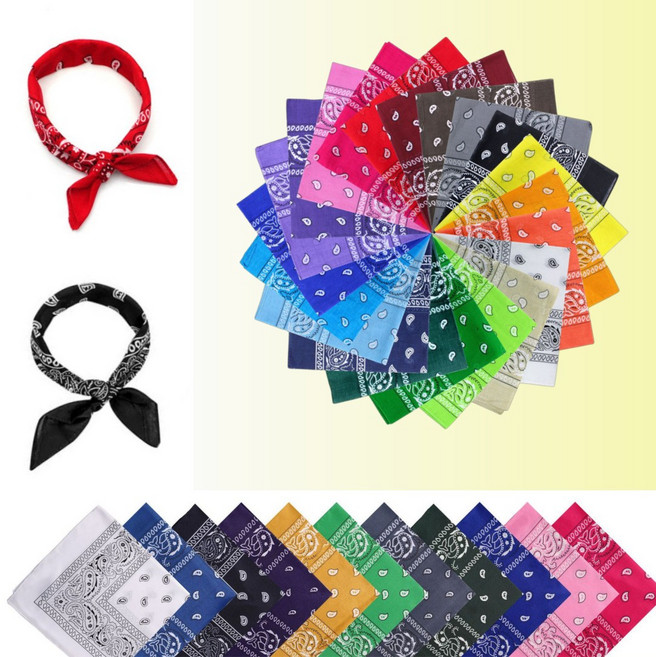 페이즐리 반다나 스카프 헤어밴드 손수건