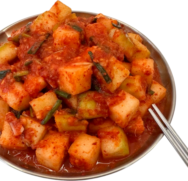 원칙과정성깍두기 익을수록 시원아삭한 국산100% 소포장용 여행캠핑엔캔김치, 3kg, 1개