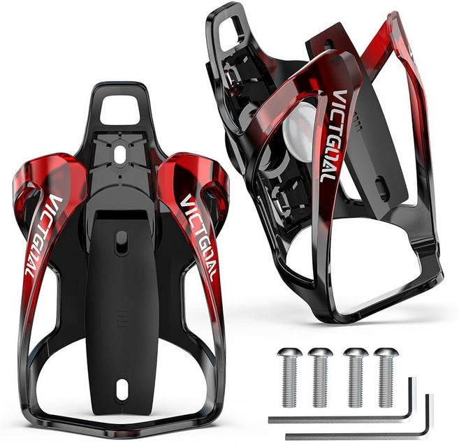 VICTGOAL 에어태그 바이크 마운트용 자전거 물병 홀더 숨겨진 방수 도난 방지 트래커 케이스 로드 마운틴 병 케이지용(블랙블루+블랙블루) 284044, 블랙레드+블랙레드