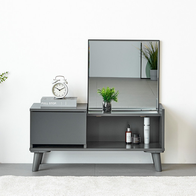 동서가구 리온 800 좌식 거울 화장대 DF918528, 그레이