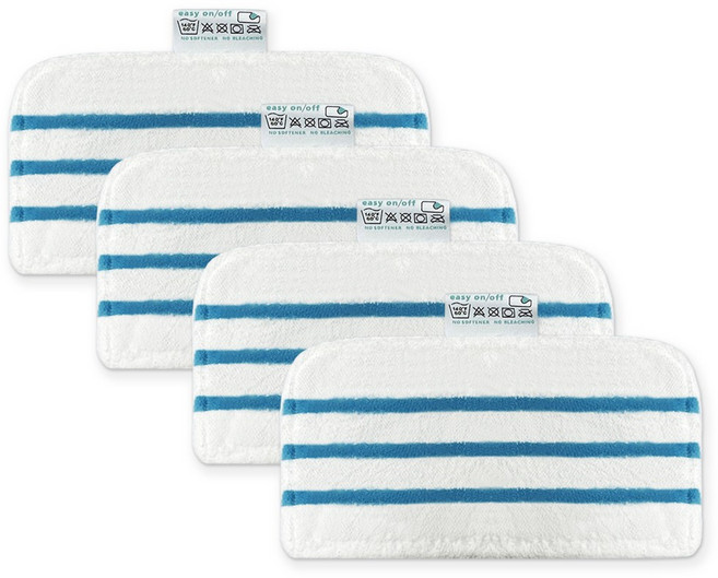 [호환] BNC INT 블랙앤데커 스팀 청소기 FSMP20 FSMH 13E5 13151SM 1300FX FSM 1500 16XX 극세사 물 걸레 패드 세트, 4개, 리필