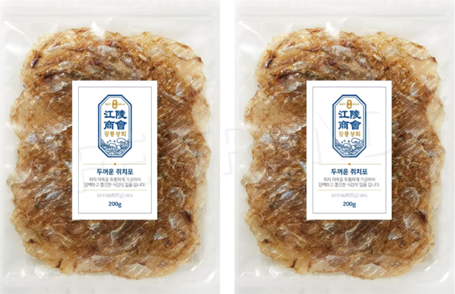 강릉상회 두꺼운 쥐치포, 2개, 200g