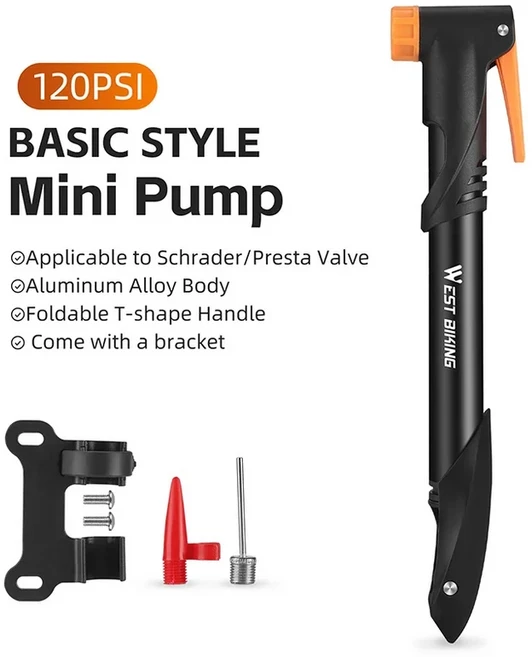 COOSPO 미니 전기 공기 펌프 휴대용 디지털 팽창기 120PSI 500mAh MTB 도로 자전거 액세서리 슈레이더 - 쿠팡