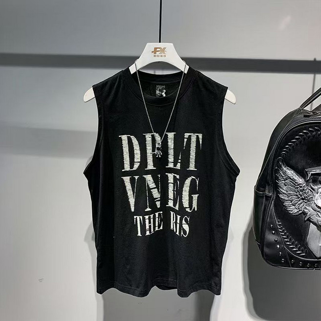 별하늘 남성 프린트 캐주얼 나시티 민소매