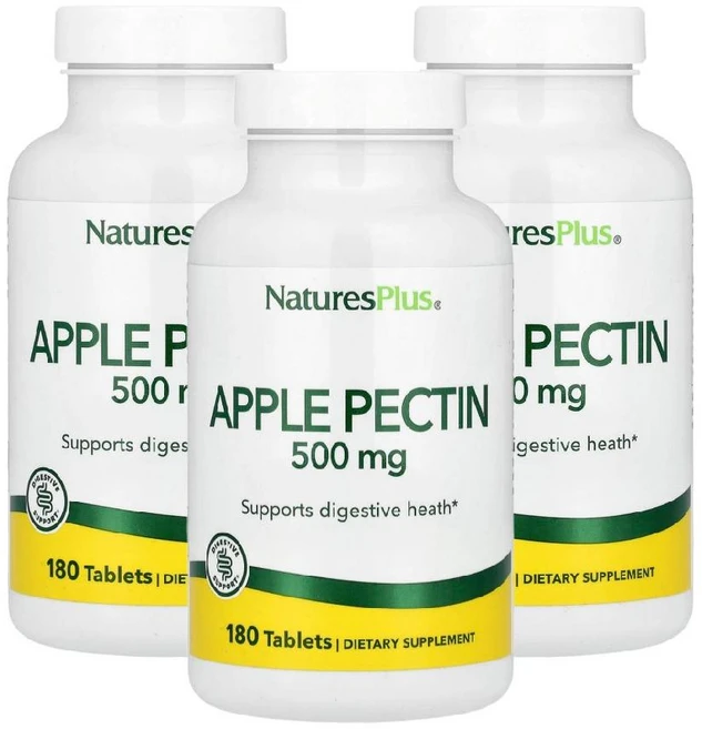네이처스플러스 애플 사과 펙틴 500 밀리그램 수요성 식이섬유, 3개, 180정 - 쿠팡