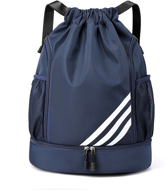 축구 농구 수영 용품 수납 운동가방 신발 분리형 스포츠 백팩 농구공가방 신발수납 신발주머니 겸용, 1개, 02. 미드나잇 네이비