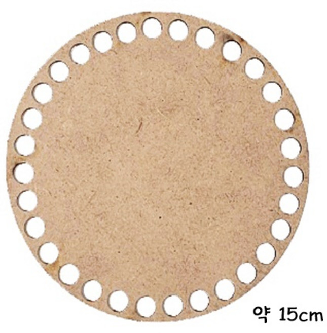 기타 공예재료/ 양말목 부자재/ 타공판 (정사각.별.하트.세모13cm 15cm)/10개 묶음판매, 15cm 원형타공판