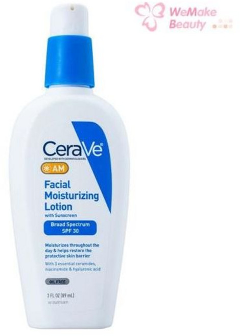 CeraVe세라비 AM 페이셜 모이스처라이징 로션 SPF 30 3온스 / 89ml 박스, 1