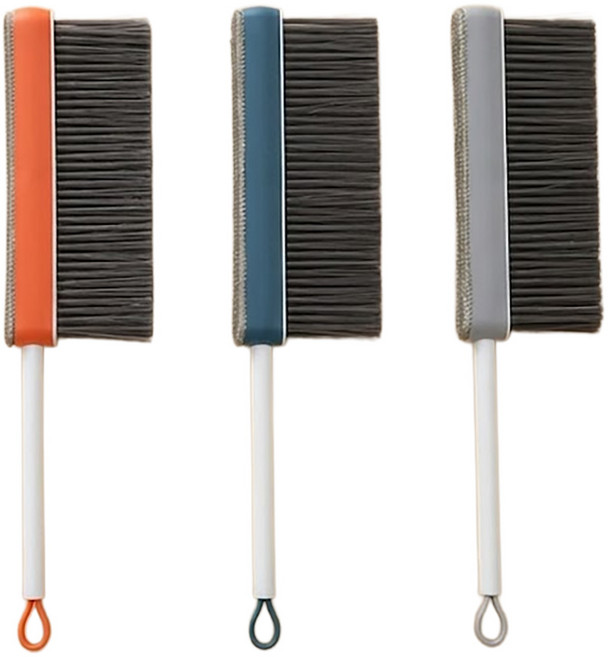 미니 빗자루 길이조절 다용도 청소 브러쉬 반려동물 털 미세먼지 머리카락 솔, 1개, 오렌지