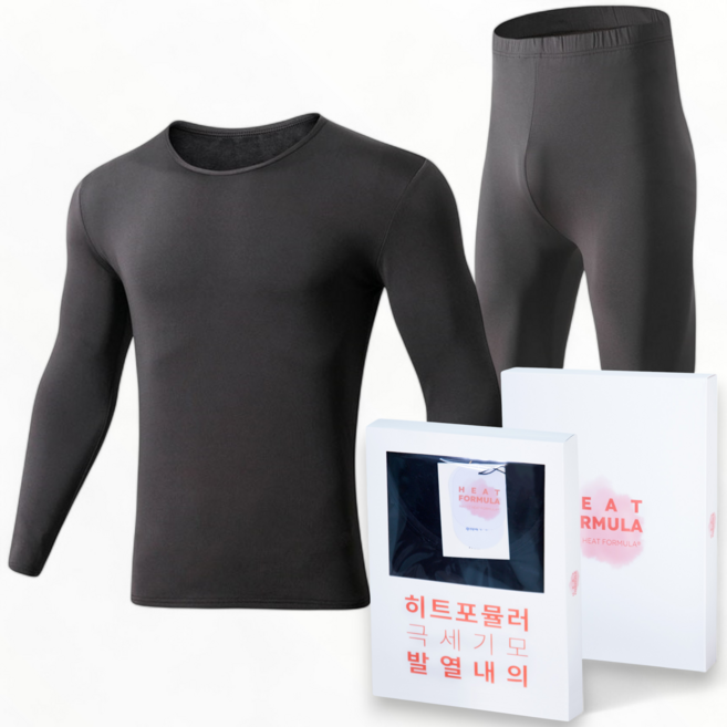macci 히트포뮬러 남녀공용 발열 히트텍 내복 내의 상하의 세트