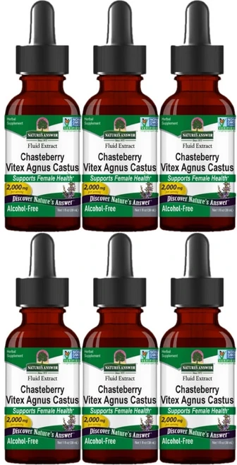 네이처스앤서 고흡수 체이스트베리 바이텍스 아그누스 카스투스 2000mg 액상 액체, 6개, 30ml - 쿠팡