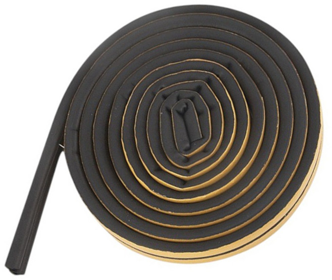 바이트 문 틈새막이 D형, 블랙, 1개