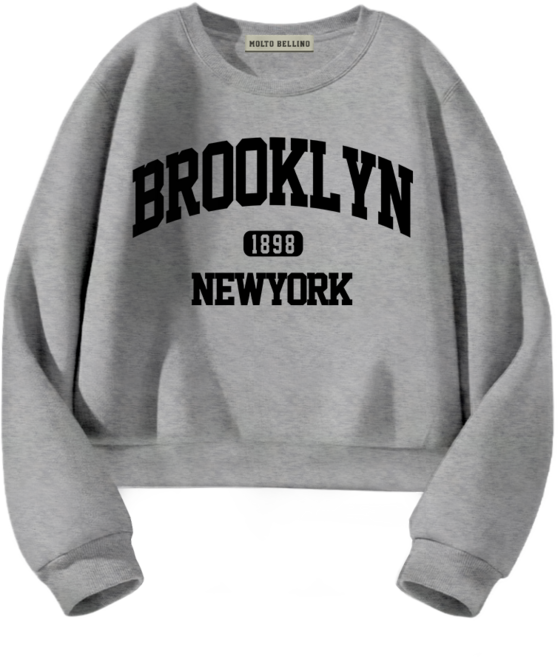 몰토벨리노 SF 브룩클린1898 세미오버핏 크롭 맨투맨