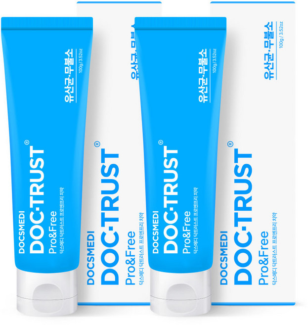 닥스메디 닥트러스트 프로엔프리 유산균 무불소 치약, 2개, 100g