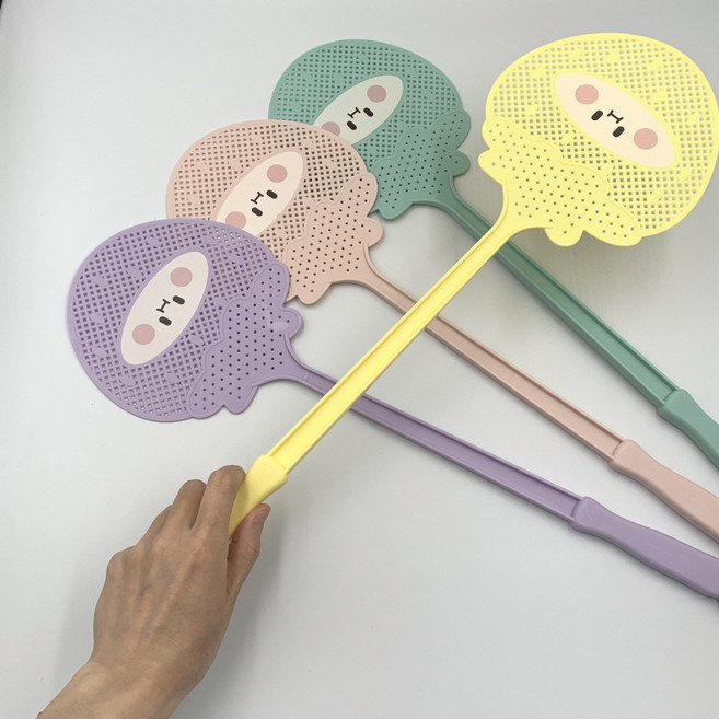 휴대용 옛날 손바닥 잎새 일반 긴 파리채, 그린