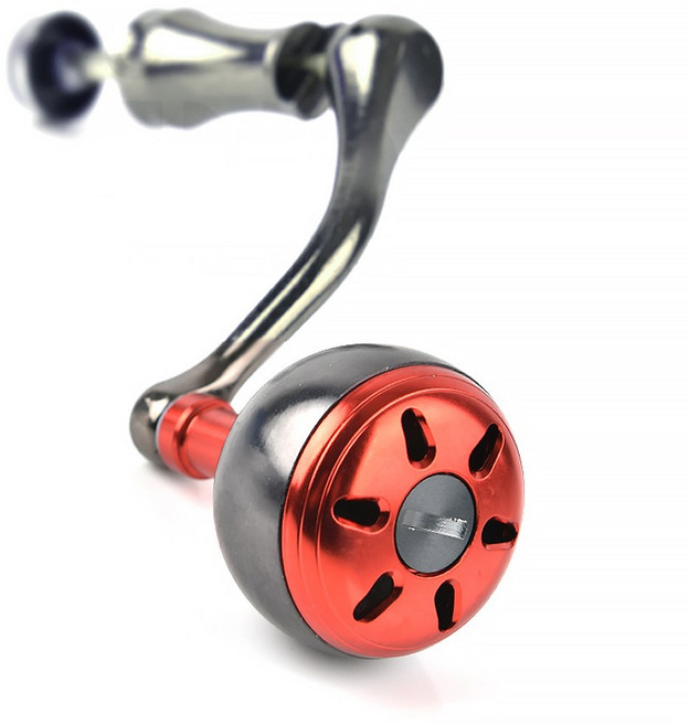 스피닝릴 파워 핸들 레드 노브 세트 손잡이 교체 튜닝 다이와 호환 릴핸들 릴손잡이, 땡스 스피닝릴 파워핸들 레드(대)