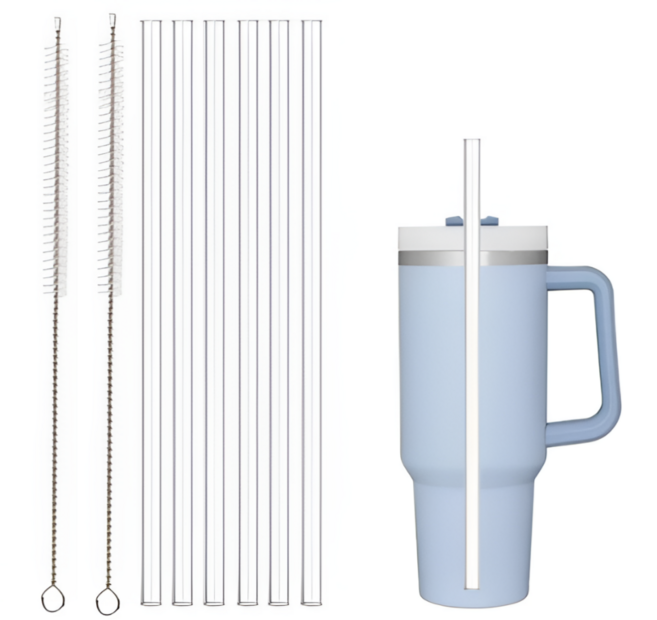 WAP 내열 스탠리 스타벅스 887ml 1.18L 텀블러 호환 트라이탄 빨대 6p+세척솔 2p, 1개