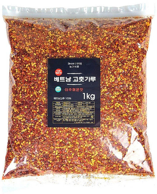 베트남 거친 씨있는 고춧가루 크러쉬드 레드페퍼 대용, 1개, 1kg