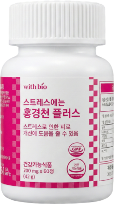 스트레스에는 홍경천 플러스, 4개, 60정