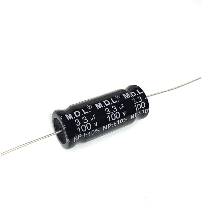 M.D.L. B03A系列 臥式電解電容器 喇叭分音器專用 音響設備升級, 3.3uF100V 13mm*32mm