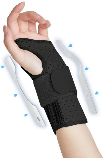 내몸연구소 편한 손목 고정 보호대 손목지지대, 블랙