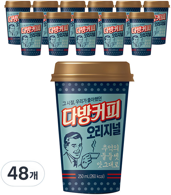 동원 소와나무 다방커피 오리지널, 250ml, 48개