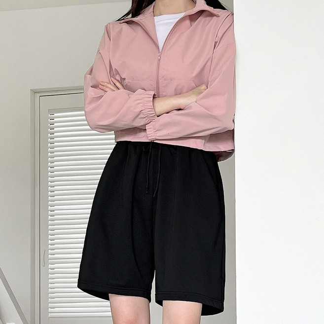 잇진 여성 버뮤다 와이드 스웨트 5부 트레이닝 팬츠 반바지