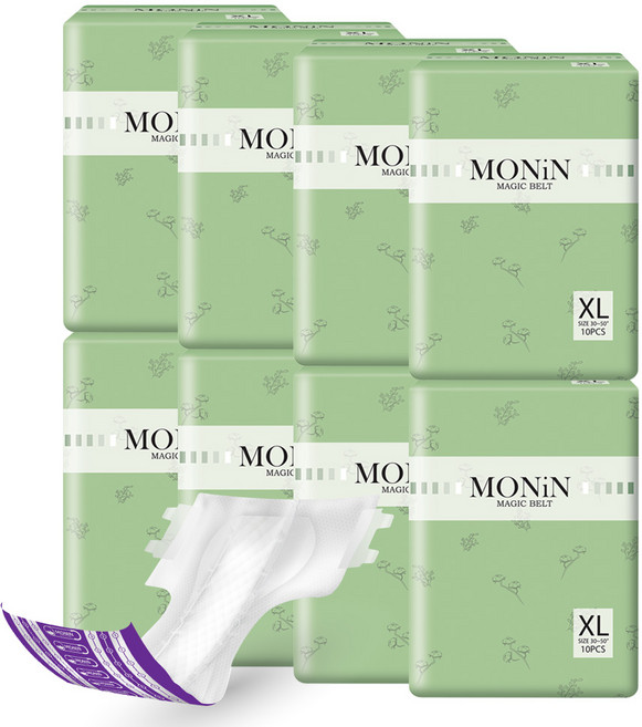 모닌 매직벨트 XL 성인기저귀 80매, 특대형, 8개, 10개입