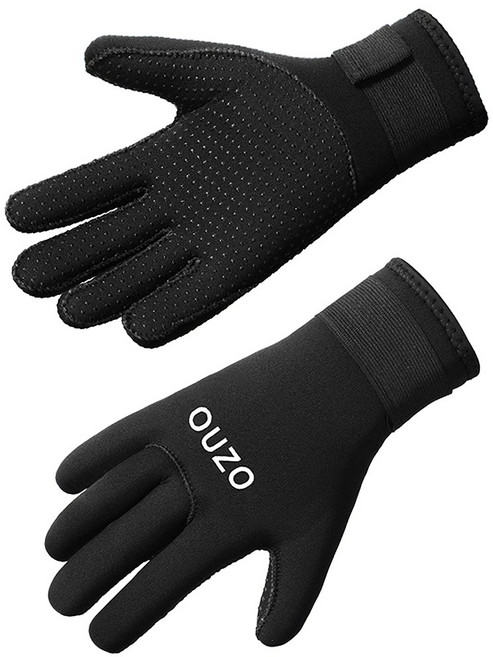 OUZO 스쿠버 다이빙 프리다이빙 장갑 스노쿨링 해루질 장갑, 3mm