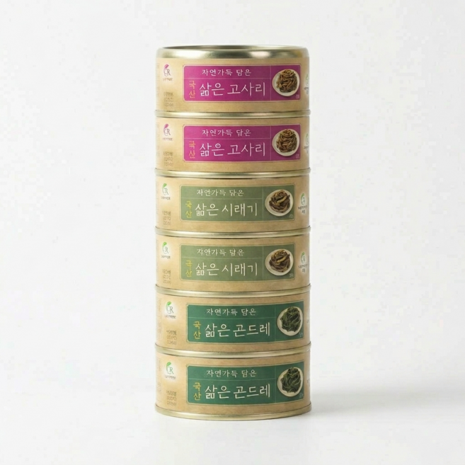 캔나물 통조림 3종 세트 고사리 곤드레 시래기 국산, 시래기캔 2 곤드레캔 2 고사리캔 2